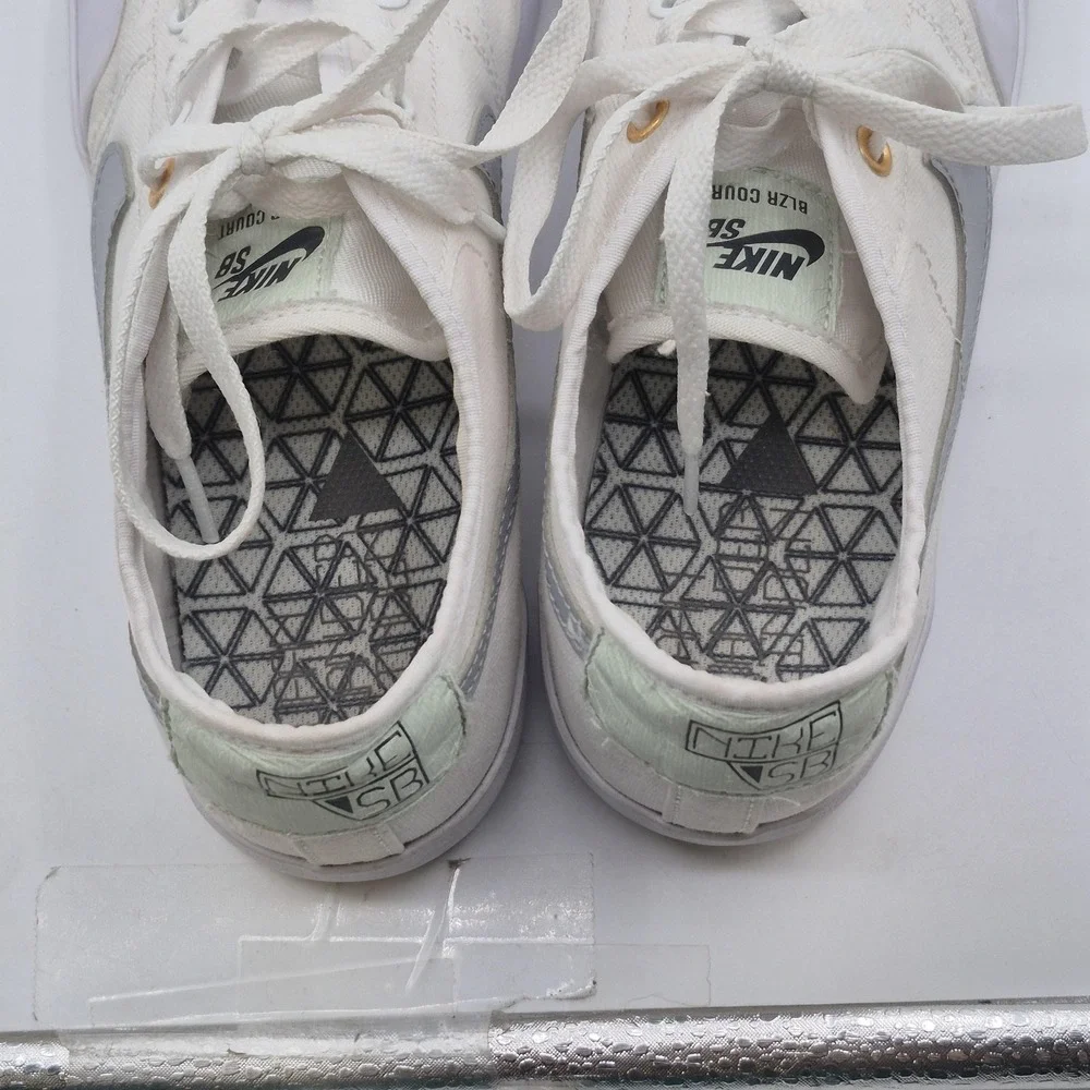 Nike SB‎ Blazer Court Shoes Mens Size 7 White Canvas Skateboarding CZ5605-100